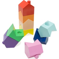 Geo Bold Stacking Wood Houses