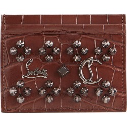 W Kios Croc-Embossed Loubinthesky Card Case