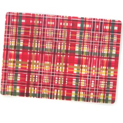 Festive Tartan Cork Back Placemats, Set of 4