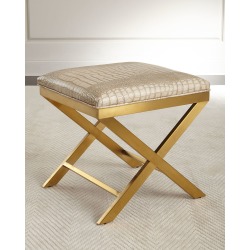 Nadia Crocodile-Embossed X Bench