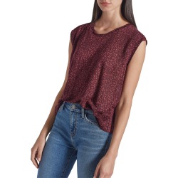 The Jax Leopard-Print Muscle Tee w/ Half Moon
