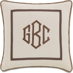 Vivo Bisque Pillow with Monogram