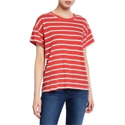 The Boxy Crew Striped Short-Sleeve Cotton Tee