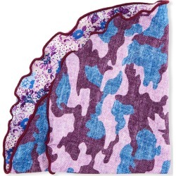 Men's Camo-Print Silk Pocket Circle