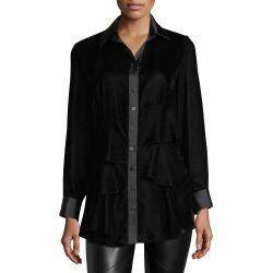 Jenna Velvet Tiered Blouse