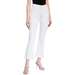 High-Waist Slim Kick Jeans