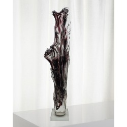 Purple Art Glass Sculpture