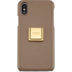iPhone XS Leather Finger-Ring Phone Case