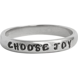 Custom Inspirational Ring Silver, Stackable Single Band