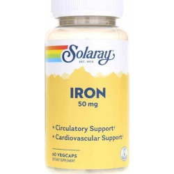 Solaray Iron 50 Mg 60 Veg Capsules