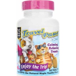 Lidtke Travel Paws Calming Treats for Pets 60 Chewable Tablets