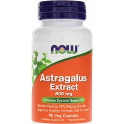 NOW Foods Astragalus Extract 500 Mg 90 Veg Capsules