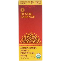 Desert Essence Organic Coconut Jojoba & Pure Coffee Oil 4 Oz