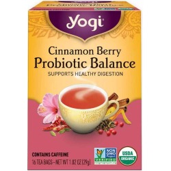 Yogi Tea Cinnamon Berry Probiotic Balance Tea 16 Tea Bags