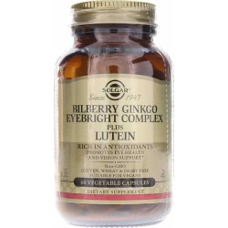 Solgar Bilberry Ginkgo Eyebright Complex w/ Lutein 60 Veg Capsules