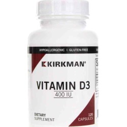 Kirkman Vitamin D-3 400 IU Capsules 120 Capsules