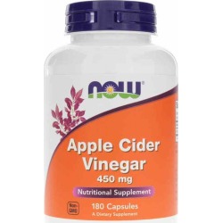 NOW Foods Apple Cider Vinegar 450 Mg 180 Capsules