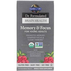 Garden of Life Dr. Formulated Brain Health Memory & Focus for Young Adults 60 Veg Tablets