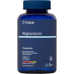 Trace Minerals Research Magnesium Chewable Raspberry Lemon 120 Chewable Tablets