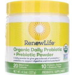 Renew Life Organic Daily Probiotic + Prebiotic Powder 4.5 Oz
