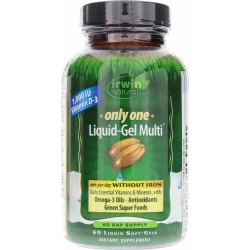 Irwin Naturals Only One Liquid-Gel Multi without Iron 60 Liquid Softgels