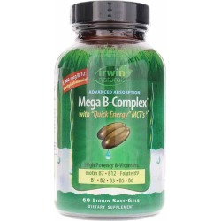 Irwin Naturals Mega B-Complex 60 Liquid Softgels
