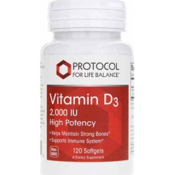 Protocol For Life Balance Vitamin D3 2000 IU 120 Softgels