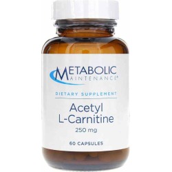 Metabolic Maintenance Acetyl L-Carnitine 250 Mg 60 Capsules