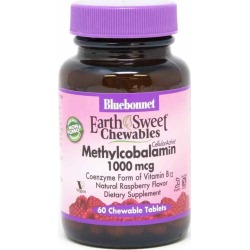 Bluebonnet Earth Sweet Chewable Methylcobalamin 1000 Mcg 60 Chewable Tablets