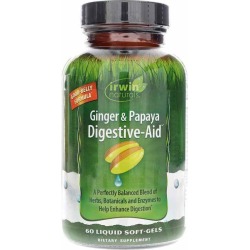 Irwin Naturals Ginger & Papaya Digestive-Aid 60 Liquid Softgels