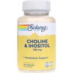 Solaray Choline & Inositol 250 Mg 100 Veg Capsules