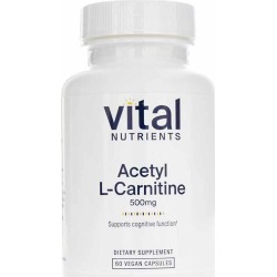 Vital Nutrients Acetyl L-Carnitine 500 Mg 60 Veg Capsules