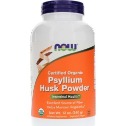 NOW Foods Psyllium Husk Powder Organic 12 Oz