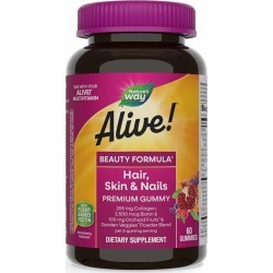 Natures Way Alive Hair, Skin & Nails Gummies 60 Gummies