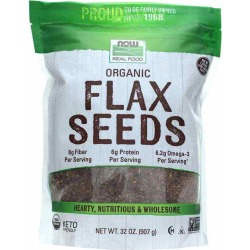 NOW Foods Organic Flax Seeds 2 Lbs