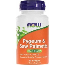 NOW Foods Pygeum & Saw Palmetto 60 Softgels
