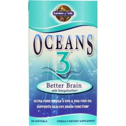 Garden of Life Oceans 3 Better Brain with OmegaXanthin 90 Softgels