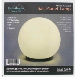 Aloha Bay Himalayan Crystal Salt White Crystal Planet Lamp 1 Piece(s)