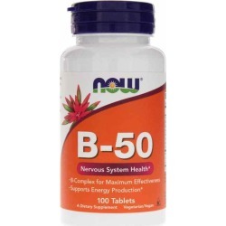 NOW Foods B-50 Tablets 100 Tablets