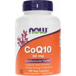 NOW Foods CoQ10 60 Mg 180 Veg Capsules