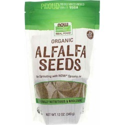 NOW Foods Alfalfa Seeds for Sprouting Organic 12 Oz
