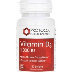 Protocol For Life Balance Vitamin D3 1,000 IU 120 Softgels
