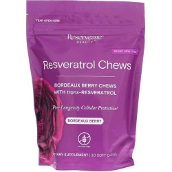 Reserveage Nutrition Resveratrol Chews Bordeaux Berry 30 Soft Chews