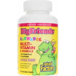 Natural Factors BigFriends Chewable Multivitamin Jungle Berry 60 Chewable Tablets