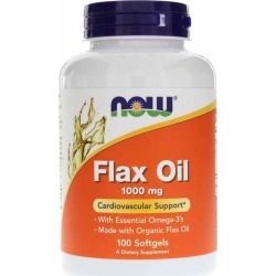 NOW Foods Flax Oil 1000 Mg 100 Softgels