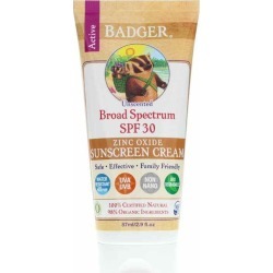 Badger Sunscreen Cream Unscented SPF 30 2.9 Oz