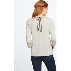 Make A Bow Top, Silver Mix, Large by NIC+ZOE