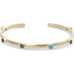 Ceyone Multi Stone Dot & Gold Plated Bangle