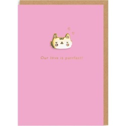 Cat Pin Valentine's Day Card