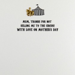 Circus Mother's Day Card